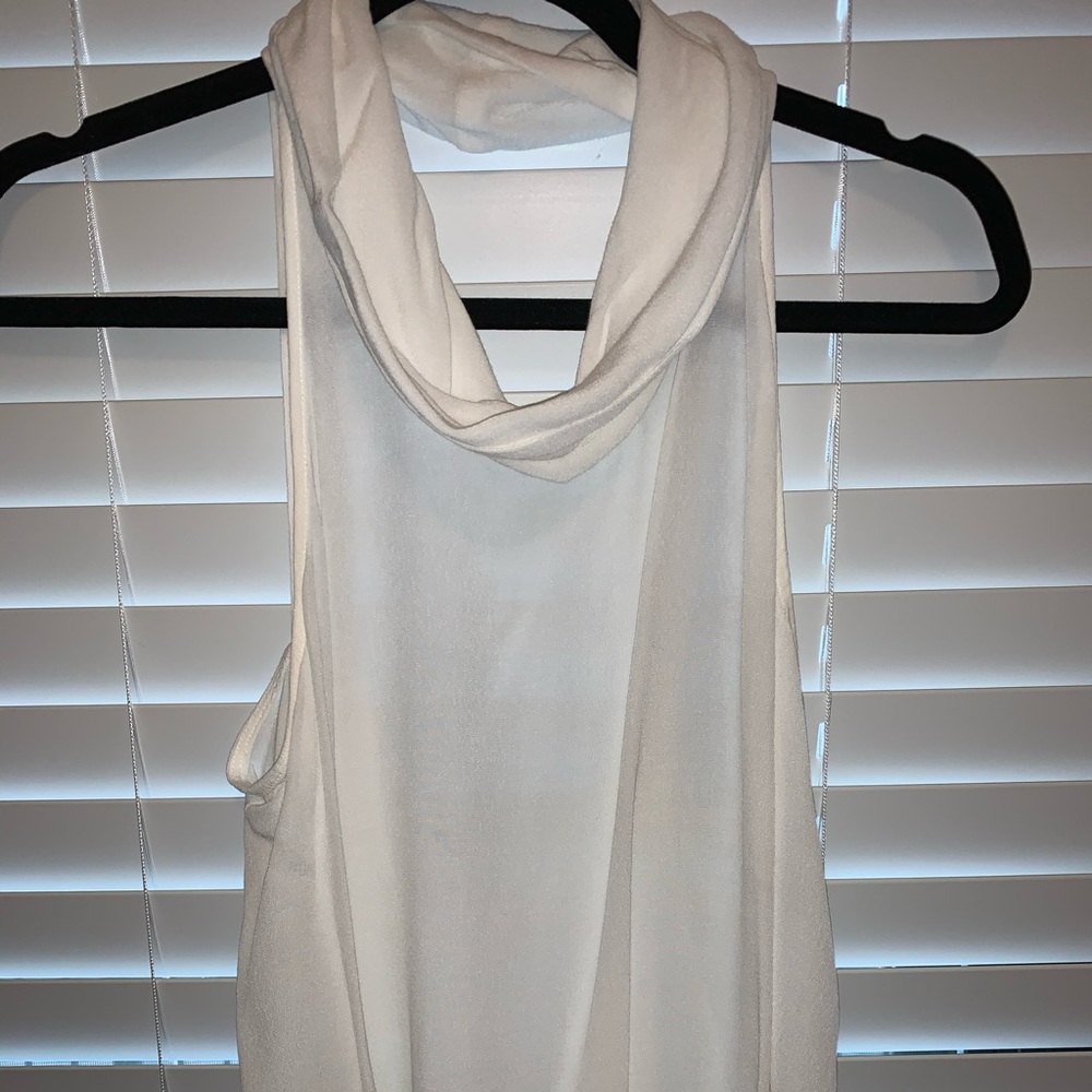 Free People white linen tank